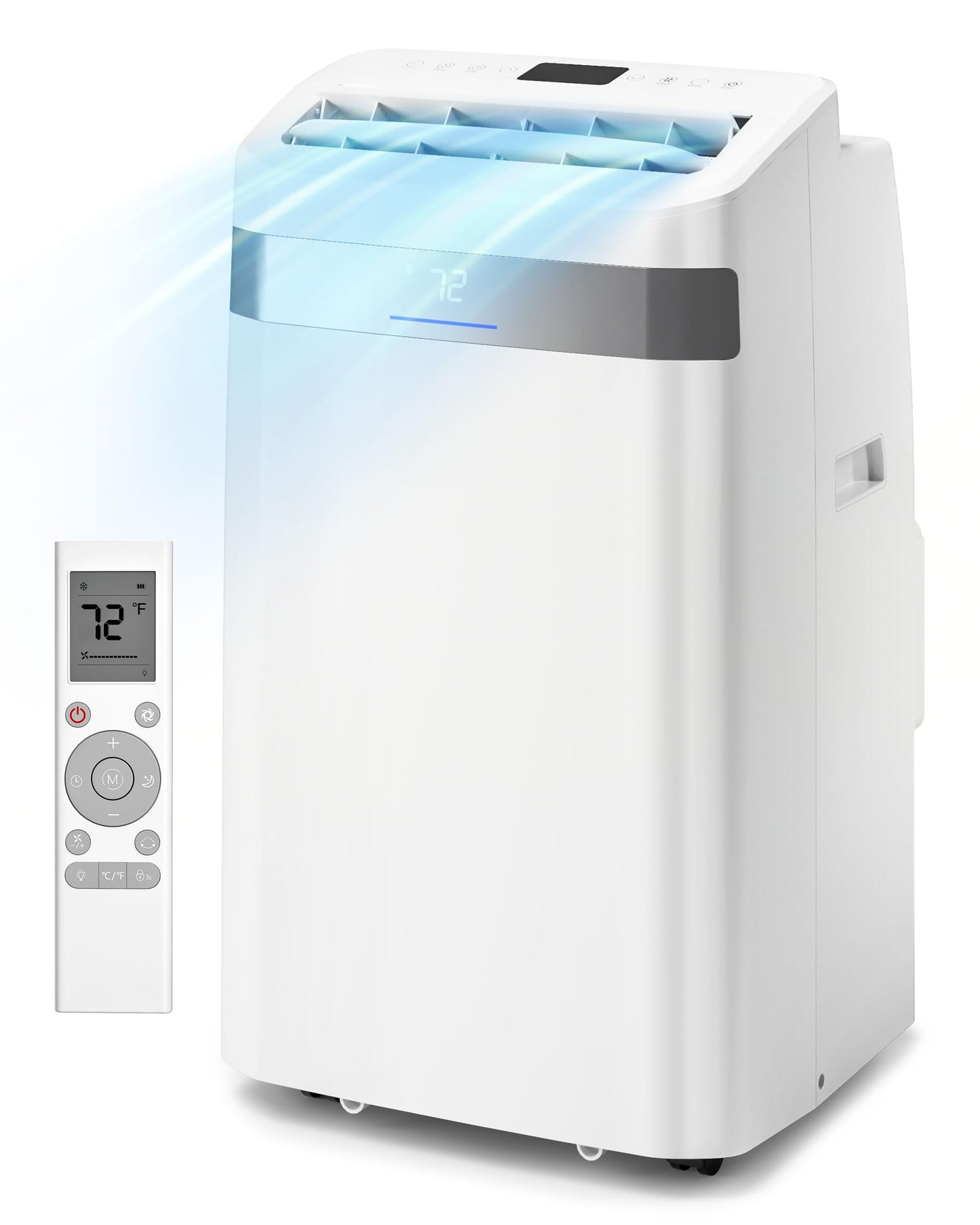 Portable Air Conditioners - 2026 Upgraded 10000 BTU Quiet Portable AC for Room up to 450 Sq. Ft, 4 in 1 AC Units with Cool, Fan, Dehumidifier, Sleep, 24H Timer/Remote/Window Kits