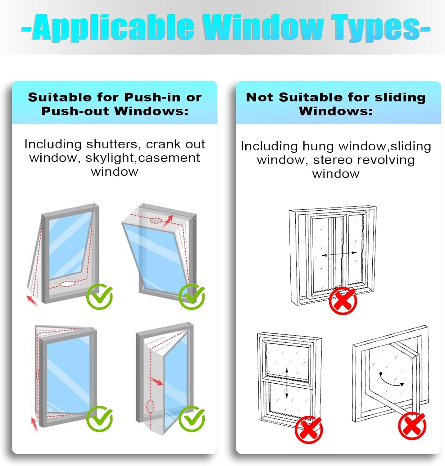 Zihvfzu 400CM(157'') Universal AC Window Seal Kit - Waterproof Vent Cover with Zipper for Casement/Skylight Windows, Fits 5.1''/5.9'' Hose, Single/Dual Hose AC & Dryers, No Drilling Needed