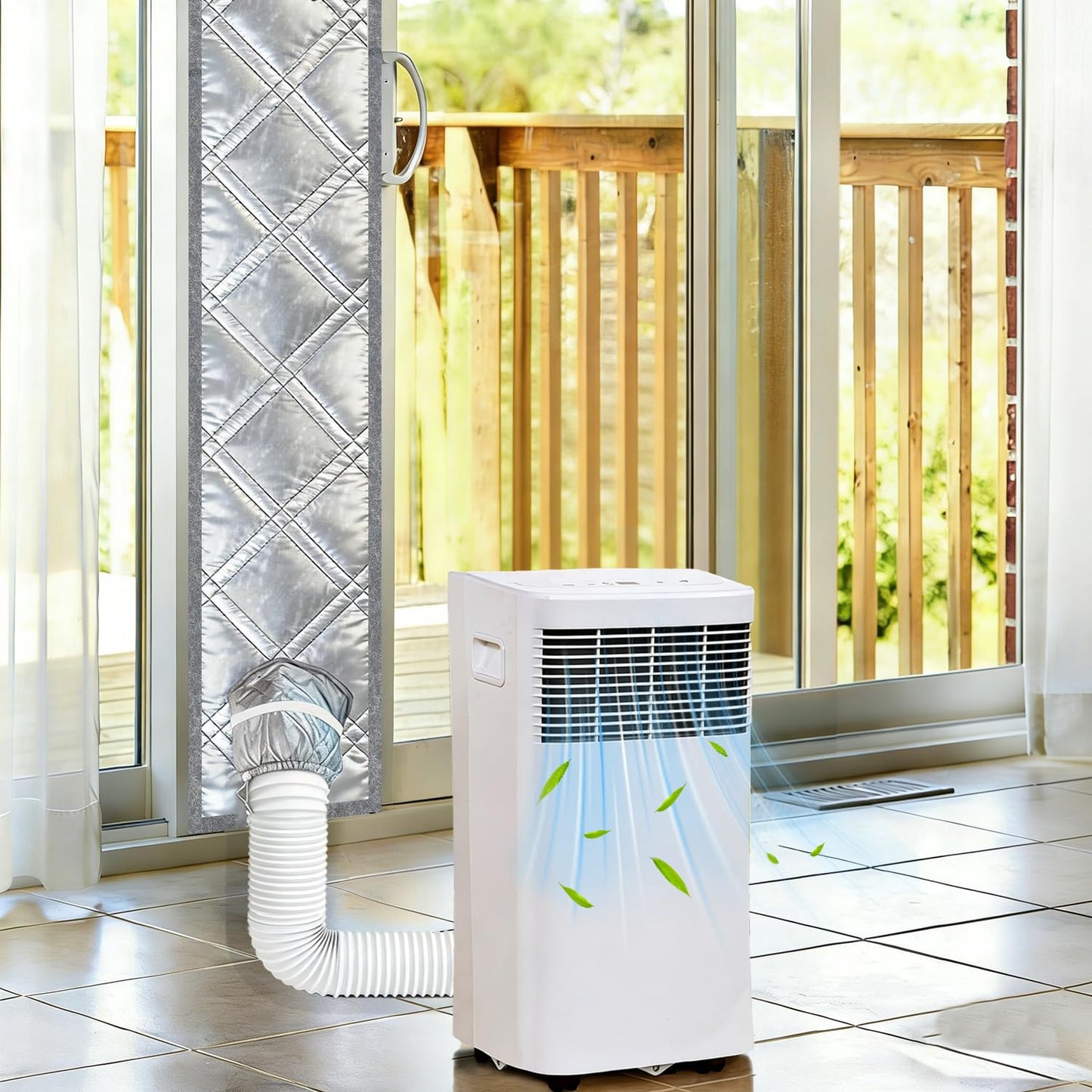 Portable AC Window Seal Kit,39"–Adjustable Vertical/Horizontal Sliding Windows,3-Layer Thickened Unit Window Vent Seal Kit for Portable Air Conditioner,100%Tight Seal Blocks Hot Air,Easy Installation