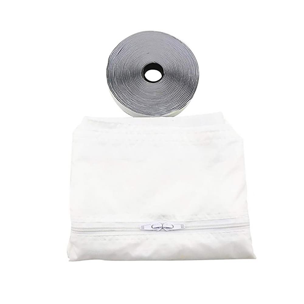 300cm Universal Window Seal for Mobile Air-Conditioning and Tumble Dryer, Air Exchange Guards with Zip and Adhesive Tape, No Need Drilling Holes/150(for 4m Push Windows)