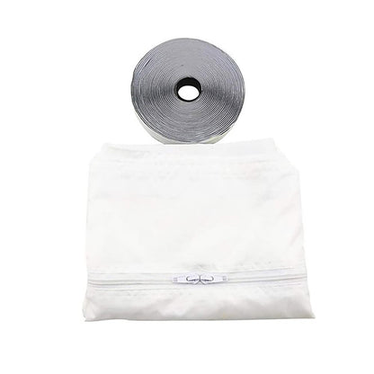 300cm Universal Window Seal for Mobile Air-Conditioning and Tumble Dryer, Air Exchange Guards with Zip and Adhesive Tape, No Need Drilling Holes/150(for 4m Push Windows)