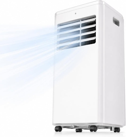 Coolblus 12000 BTU Portable Air Conditioners, 3-in-1 AC Unit Cools Up to 550 Sq.Ft. with Remote Control/Smart Sleep Mode/24Hrs Timer/Window Installation Kait & Filter Cleaning Brush, White-12000BTU