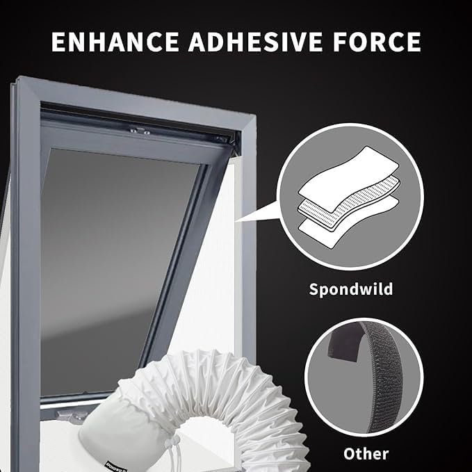 118"/300CM Portable AC Window Seal Kit - Air Conditioner Window Seal for Window Air Conditioner & Dryer, Waterproof Window Seal Kit, Easy Install for Push Out Windows
