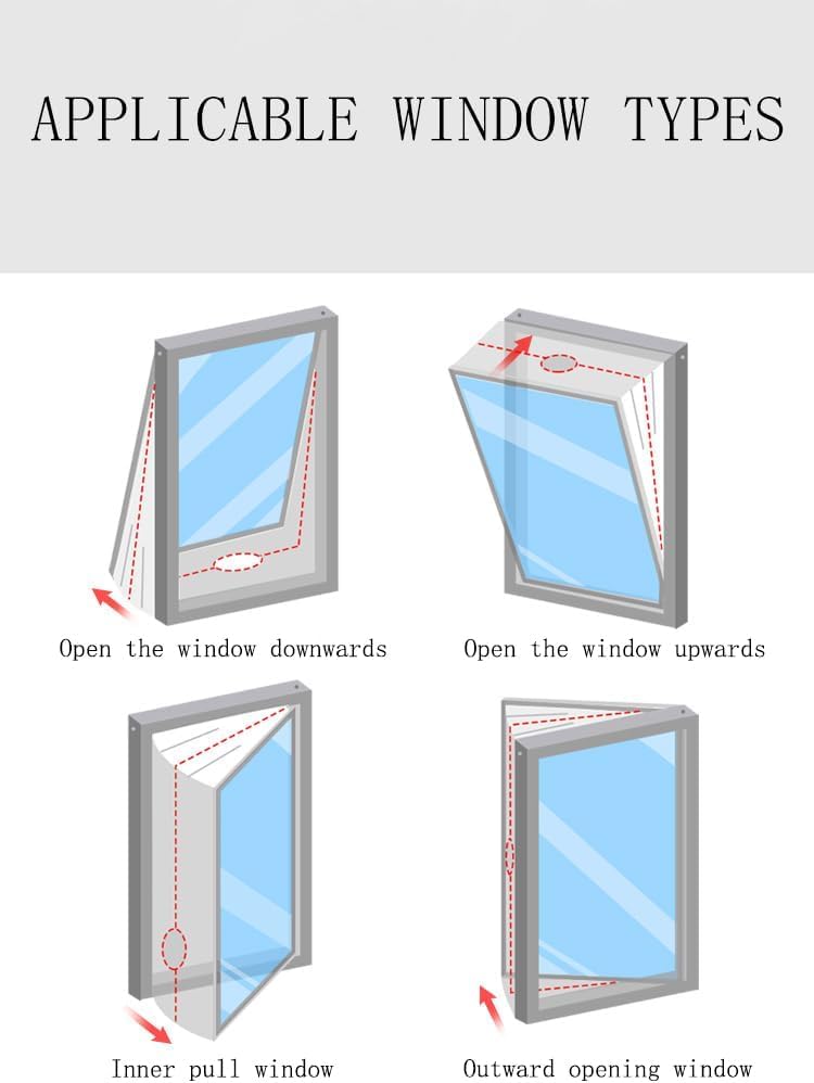 400CM (157'') Portable Air Conditioner Window Seal Kit for Mobile Air-Conditioning and Tumble Dryer, AC Window Kit for Hot Air Stop and for Casement, Crank-Out & Skylight Windows, No Drilling
