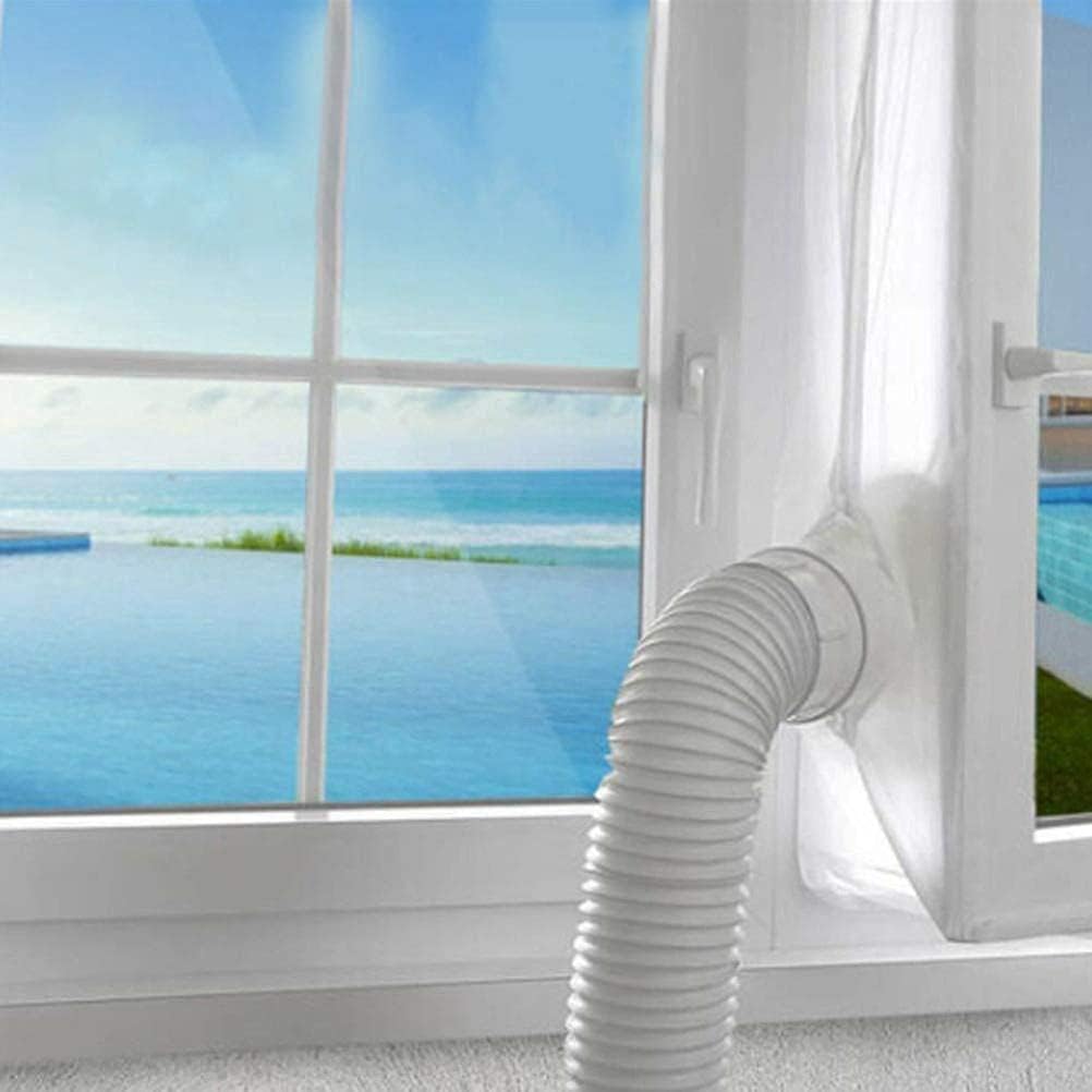 Gazaar Portable Air Conditioner Window Vent Kit, Universal Sliding Sealing Window Seal Kit for Mobile Air Conditioning Dryer,Full A C Vent Sealing Cloth (4M)