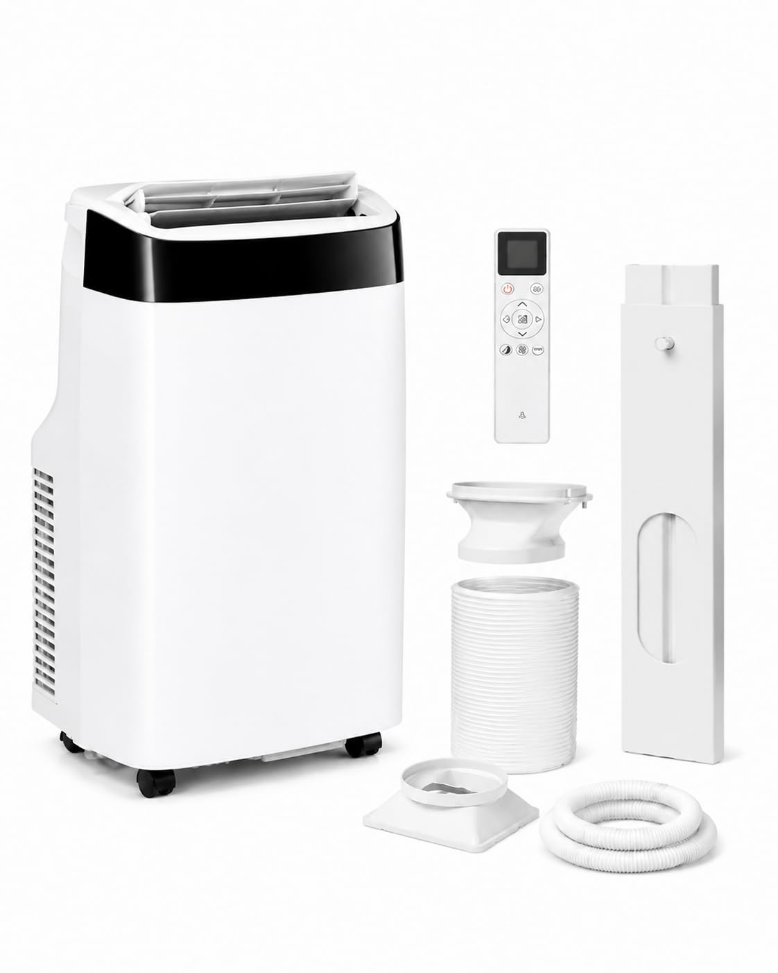 GarveeLife Portable Air Conditioner,8,000 BTU for Rooms up to 350 Sq.Ft., Smart Compact AC Unit with Cooling, Dehumidifier, Fan, Remote Control and Window Kit, White