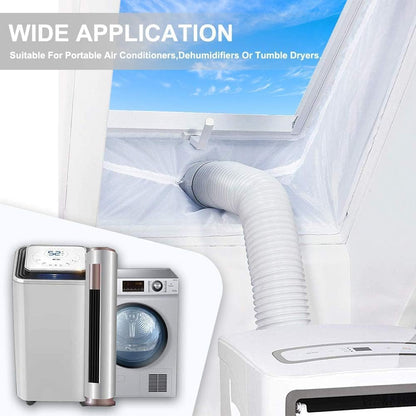 Window Seal Kit for Portable AC Window Seal, Casement Window Vent Kit Seal Kit for Portable Air Conditioner & Ventilation System, Easy to Install for Crank Out/Awning/Skylights Window （400CM/157")