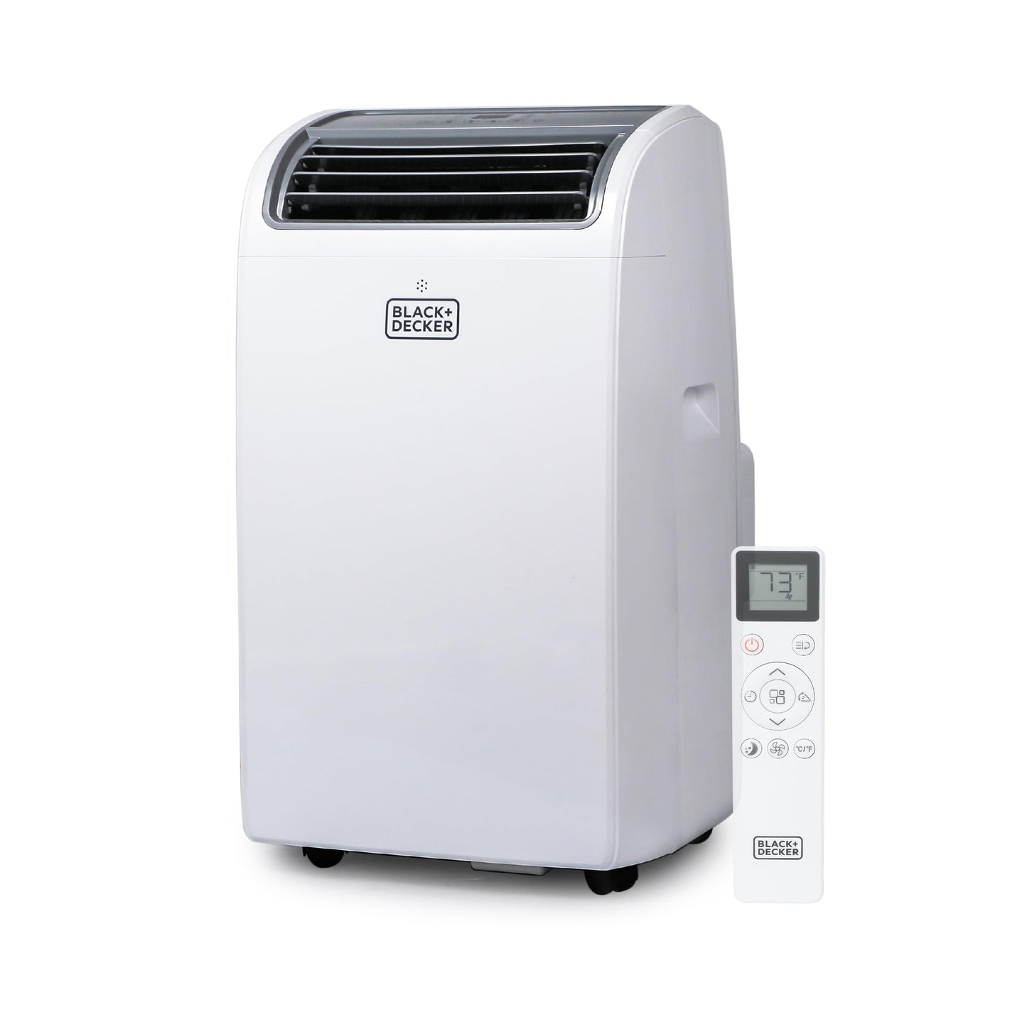 BLACK+DECKER Portable Air Conditioner, 8,000 BTU (3,950 BTU SACC) for Rooms up to 400 Sq. Ft., Portable AC with Follow Me Remote Control and Window Kit, BPACT08WT, White