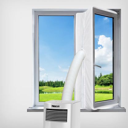 Portable Air Conditioner Window Seal Kit,Hot Air Stop Air Exchange Guards with Zip 158 inch ac Window Seal Kit Hot Air Stop Air Exchange Guards with Zipper Portable air Conditioner Window kit