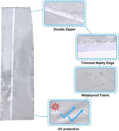 400 cm/157”Universal Window Seal for Portable Air Conditioner Vent Kit and Tumble Dryer Easy to Install - Air Exchange Guards with Zip and Adhesive Fastener