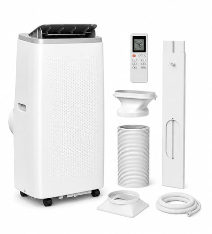 GarveeLife Portable Air Conditioner,8,000 BTU for Rooms up to 350 Sq.Ft., Smart Compact AC Unit with Cooling, Dehumidifier, Fan, Remote Control and Window Kit, White