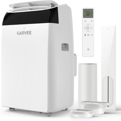 Garvee 8,000 BTU Portable Air Conditioner, 3-in-1 Portable AC Unit with Cool, Dehumidifier & Fan Modes, Covers Rooms up to 350 sq.ft, Sleep Mode, Remote Control, Timer & Full Window Kit
