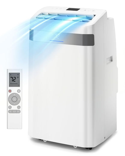 Portable Air Conditioners - 2026 Upgraded 10000 BTU Quiet Portable AC for Room up to 450 Sq. Ft, 4 in 1 AC Units with Cool, Fan, Dehumidifier, Sleep, 24H Timer/Remote/Window Kits