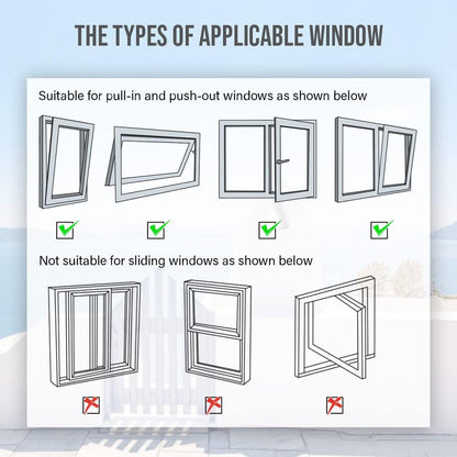 BEWAVE Portable AC Window Seal, 118"(300CM) Universal Window Seal for Portable Air Conditioner, Window Vent Kit with Shrink Rope and Adhesive Fastener for Casement Window