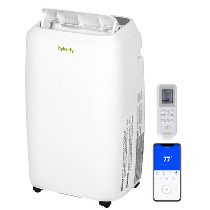 Hykolity WiFi Enabled Portable Air Conditioners 10,000 BTU, Cools Rooms Up To 450 Sq.Ft, 45dB Dual Motor 5 in 1 Quiet Smart AC Unit with Cool, Fan, Dehumidifier, 24H Timer & Sleep Mode