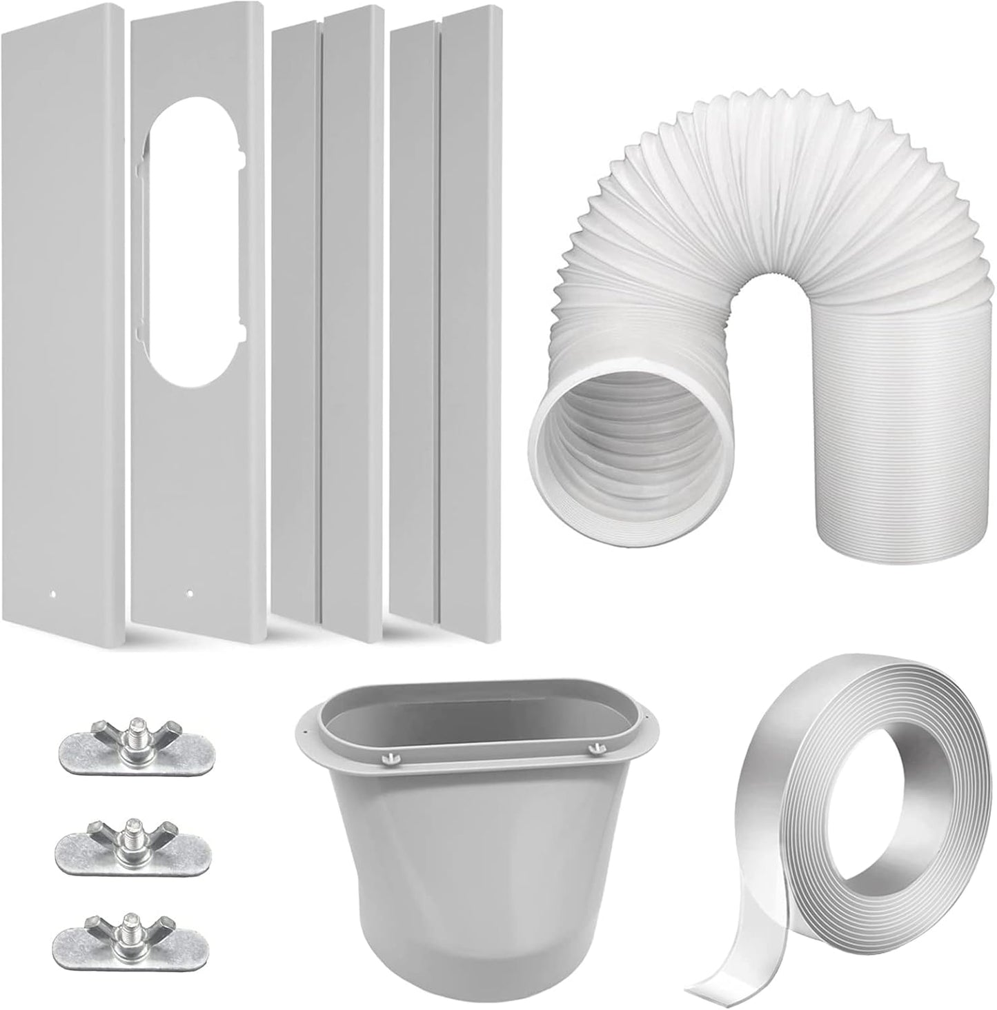 Portable Air Conditioner Window Kit with 5.9” Exhaust Hose, Adjustable Universal Window Seal for AC Unit…