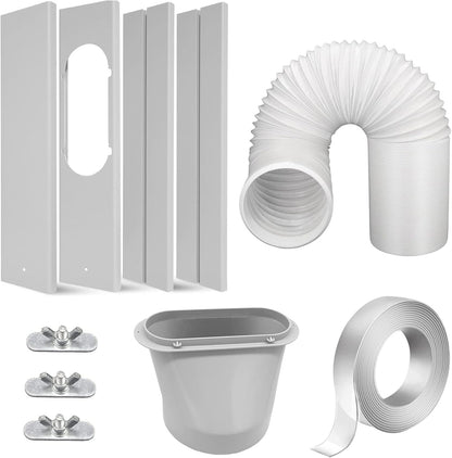 Portable Air Conditioner Window Kit with 5.9” Exhaust Hose, Adjustable Universal Window Seal for AC Unit…