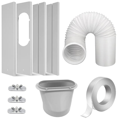 Portable Air Conditioner Window Kit with 5.9” Exhaust Hose, Adjustable Universal Window Seal for AC Unit…