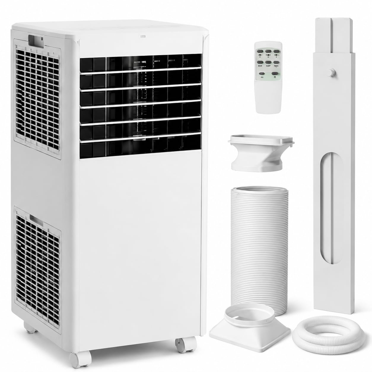 GarveeLife Portable Air Conditioner,8,000 BTU for Rooms up to 350 Sq.Ft., Smart Compact AC Unit with Cooling, Dehumidifier, Fan, Remote Control and Window Kit, White