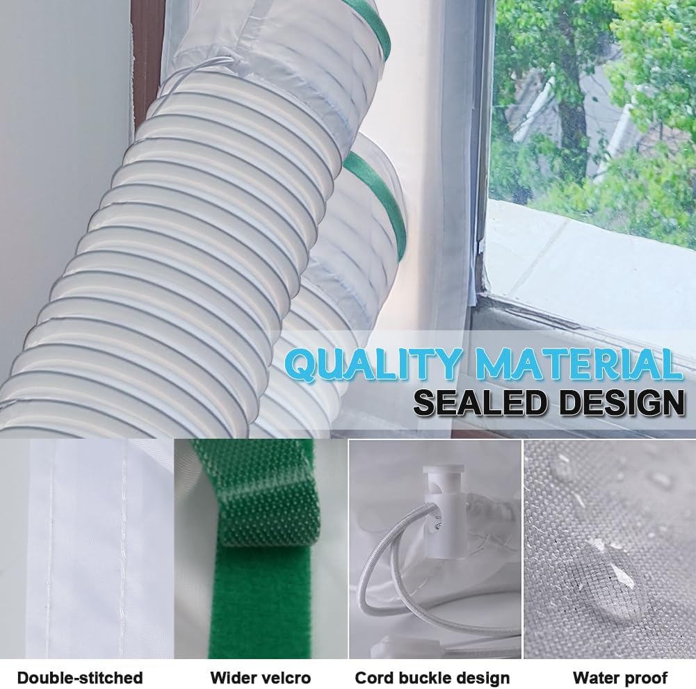 Gpaentsn 400CM (157") Window Seal for Portable Dual-hose Air Conditioner And Tumble Dryer for Every Mobile Air-Conditioning, Easy to Install
