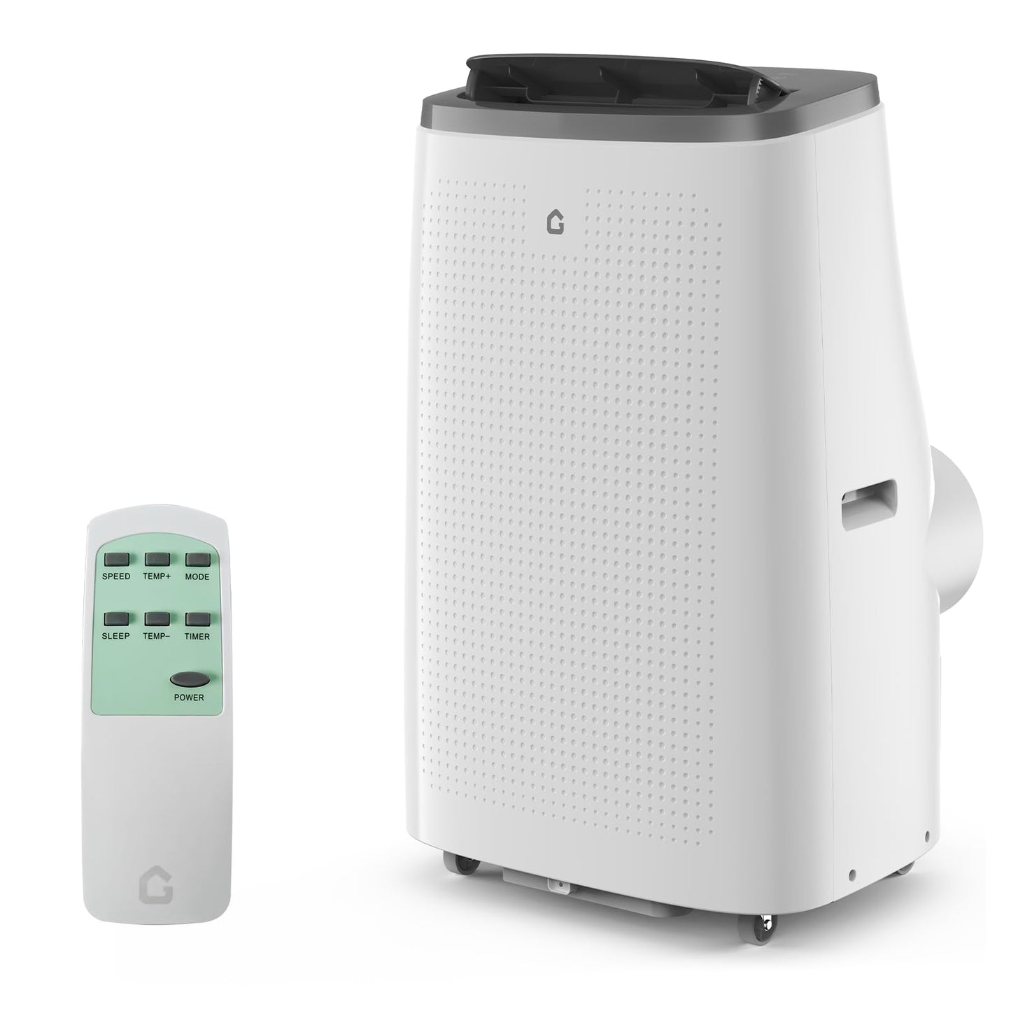 Garvee 8000 BTU Portable Air Conditioner, Complete Window Kit & Remote Included - Easy Setup, Cools 350 Sq. Ft Rooms, 24-Hr Timer, Sleep Mode, Quiet Operation, White