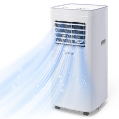 Coolblus Portable Air Conditioners, 8500 BTU Portable AC Cool Up to 360 Sq.Ft, 3 IN 1 with Remote Control, Sleep Mode, Window Kit, No Wall or Window Installation Needed, White-8500BTU