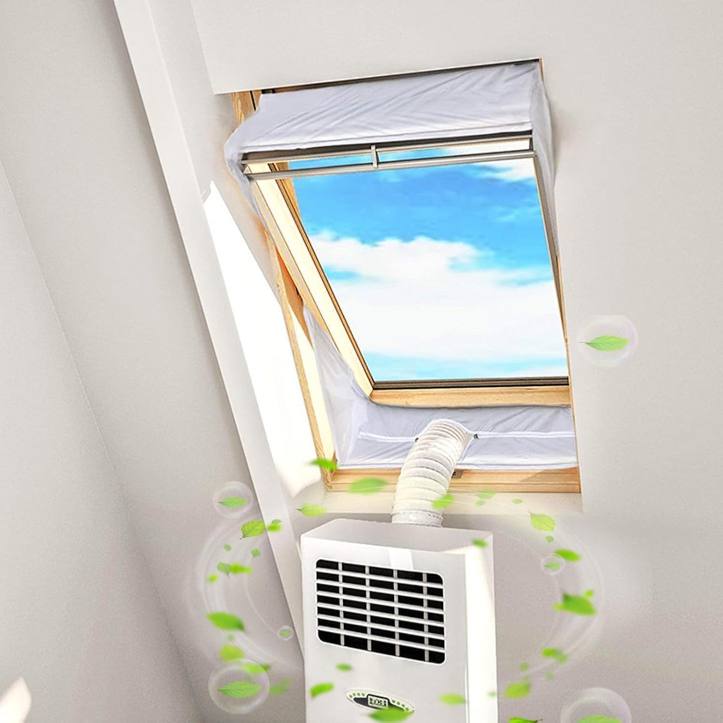 Portable Air Conditioner Window Seal Kit, Waterproof Window Seal with Zip Fits All Mobile Air Conditioners No Drilling Required, Easy to Install (190 * 2)