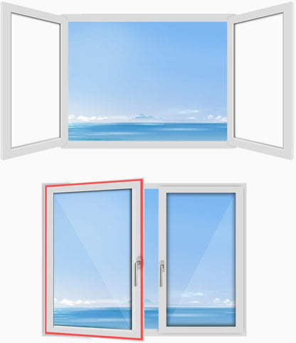 HOOMEE 157”(400CM) Universal Window Seal for Mobile Air Conditioner and Tumble Dryer – Window Kit Works with Portable AC, Easy to Install - Air Exchange Guards with Zip and Adhesive Fastener