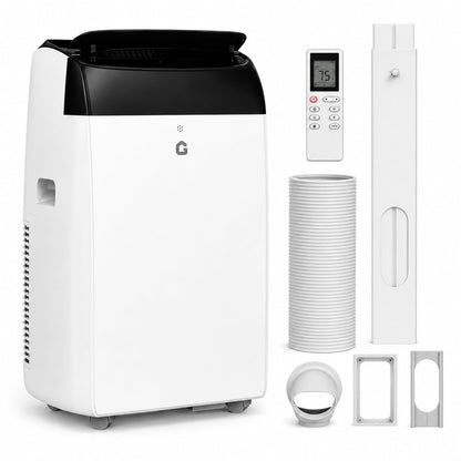 GarveeLife Portable Air Conditioner,8,000 BTU for Rooms up to 350 Sq.Ft., Smart Compact AC Unit with Cooling, Dehumidifier, Fan, Remote Control and Window Kit, White