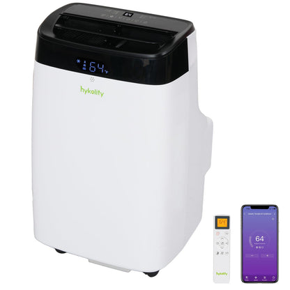 Hykolity WiFi Enabled Portable Air Conditioners 10,000 BTU, Cools Rooms Up To 450 Sq.Ft, 45dB Dual Motor 5 in 1 Quiet Smart AC Unit with Cool, Fan, Dehumidifier, 24H Timer & Sleep Mode