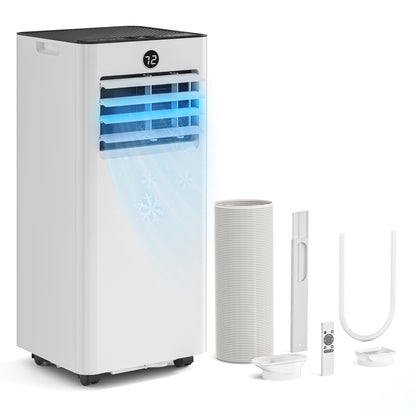 Quiet Portable Air Conditioner 8000 BTUs, Cools Rooms up to 350 Sq. Ft, Dehumidifier & Fan Mode, Sleep Mode, 24-Hour Timer, 26 ft Remote Control, 2026 Model, Window Kit 1-piece