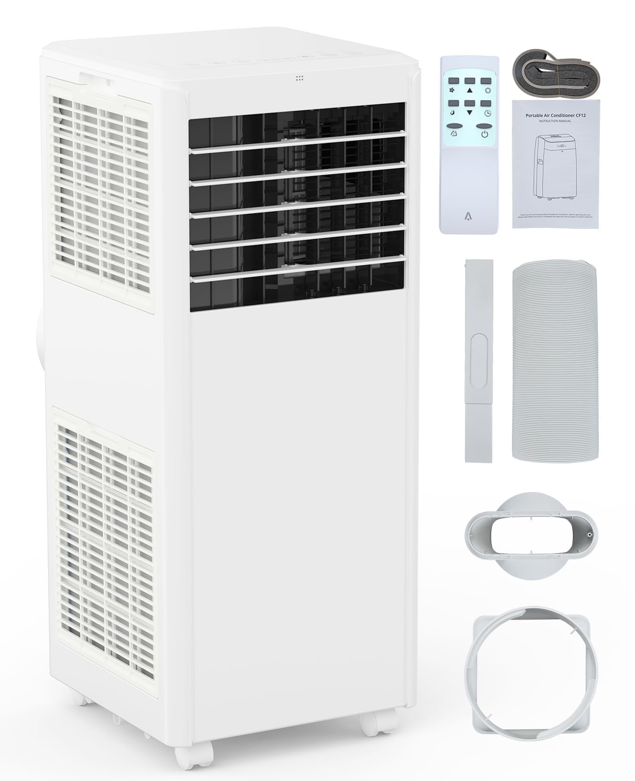 GarveeLife Portable Air Conditioner,8,000 BTU for Rooms up to 350 Sq.Ft., Smart Compact AC Unit with Cooling, Dehumidifier, Fan, Remote Control and Window Kit, White