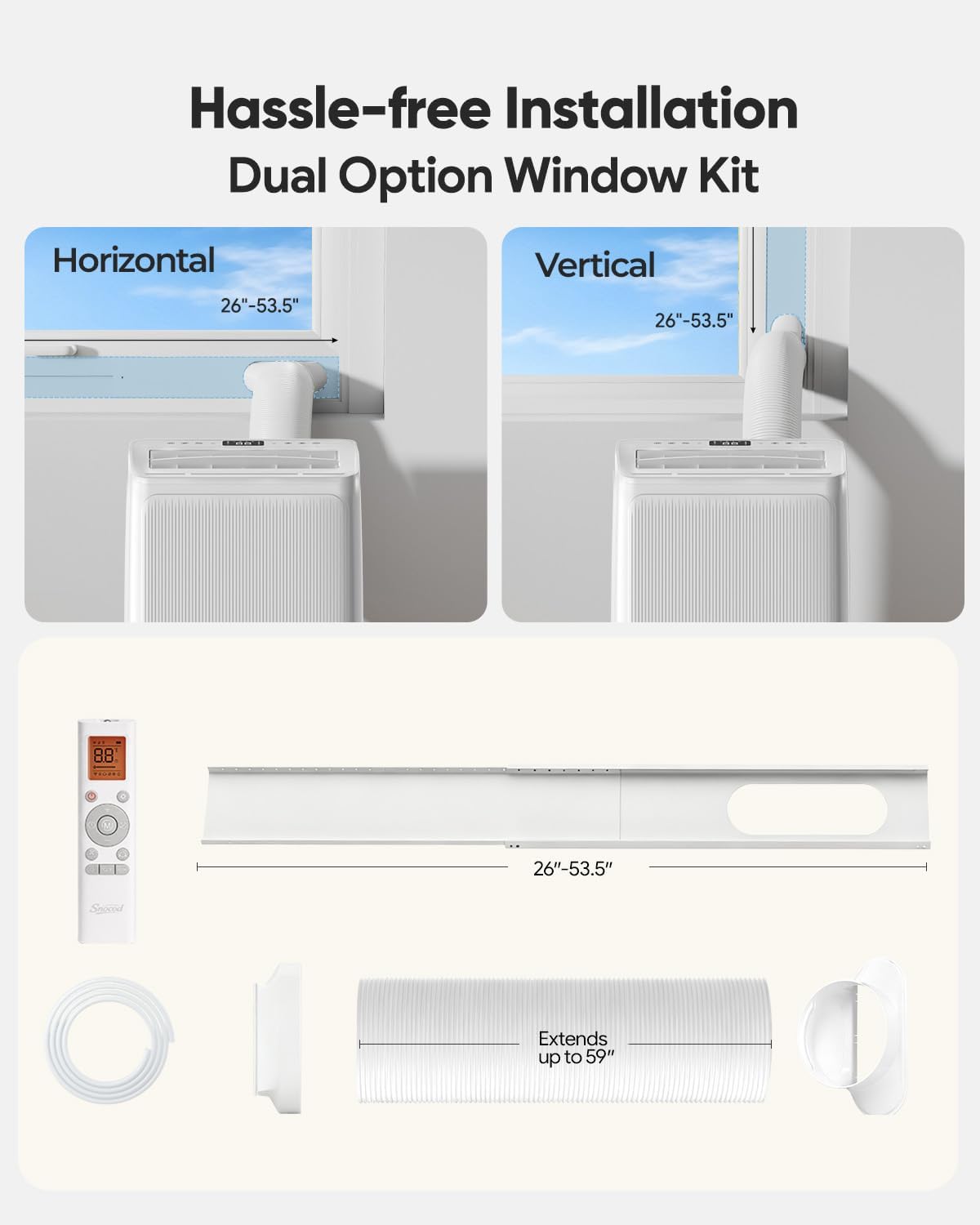 16,000 BTU Portable Air Conditioners for Rooms up to 800 Sq Ft, Drainage-Free Cooling AC Unit with Smart App & Remote, Quiet Portable AC Unit with Dehumidifier & Fan, Sleep Mode for Home Office