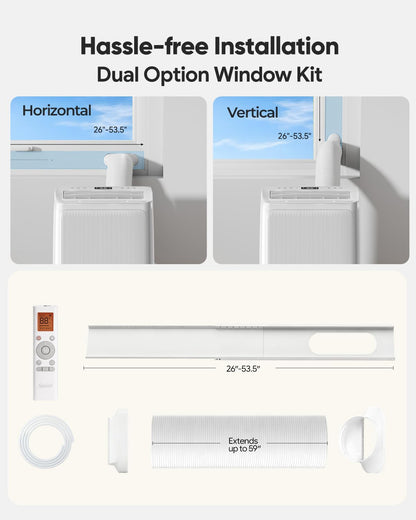16,000 BTU Portable Air Conditioners for Rooms up to 800 Sq Ft, Drainage-Free Cooling AC Unit with Smart App & Remote, Quiet Portable AC Unit with Dehumidifier & Fan, Sleep Mode for Home Office