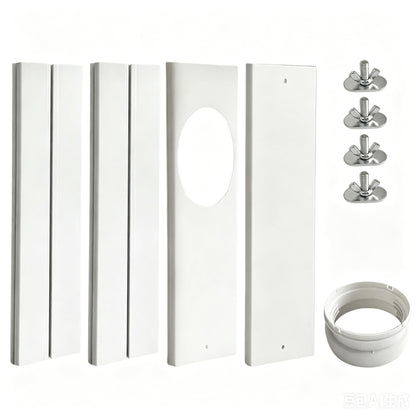 Portable AC Window Vent Kit - Complete Air Conditioner Window Kit, Adjustable PVC Window Seal Kit Panels Up to 60 Inches, for Universal Thread AC Exhaust Hose of 5.1" and 5.9" Diameter