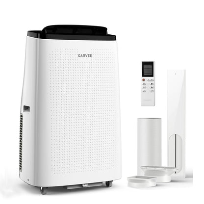 Garvee 8000 BTU Portable Air Conditioner, Complete Window Kit & Remote Included - Easy Setup, Cools 350 Sq. Ft Rooms, 24-Hr Timer, Sleep Mode, Quiet Operation, White