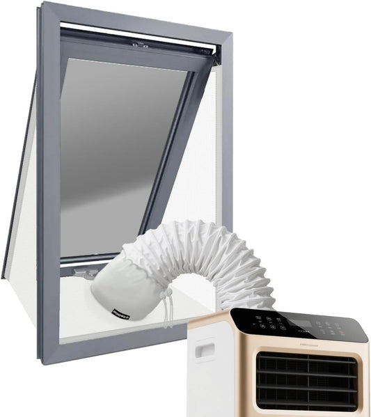 118"/300CM Portable AC Window Seal Kit - Air Conditioner Window Seal for Window Air Conditioner & Dryer, Waterproof Window Seal Kit, Easy Install for Push Out Windows