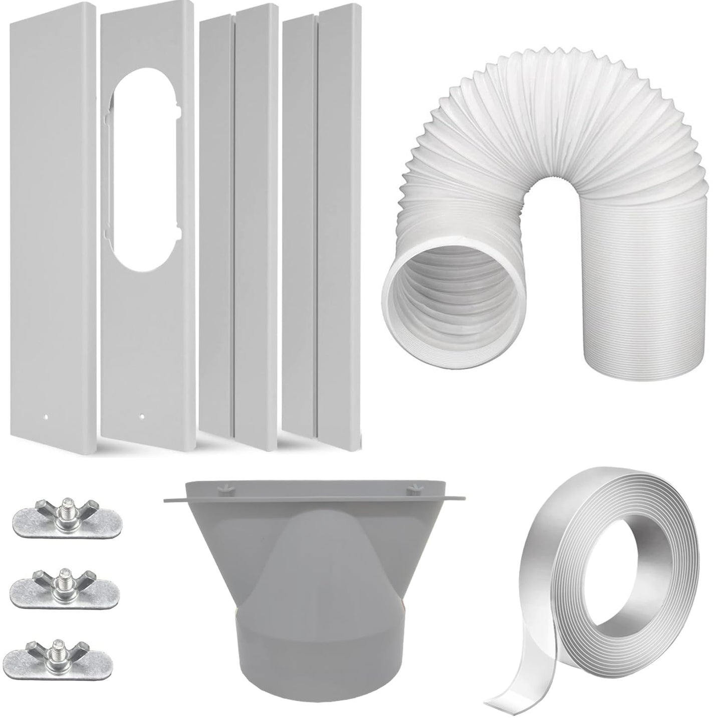 Portable Air Conditioner Window Kit with 5.9” Exhaust Hose, Adjustable Universal Window Seal for AC Unit…