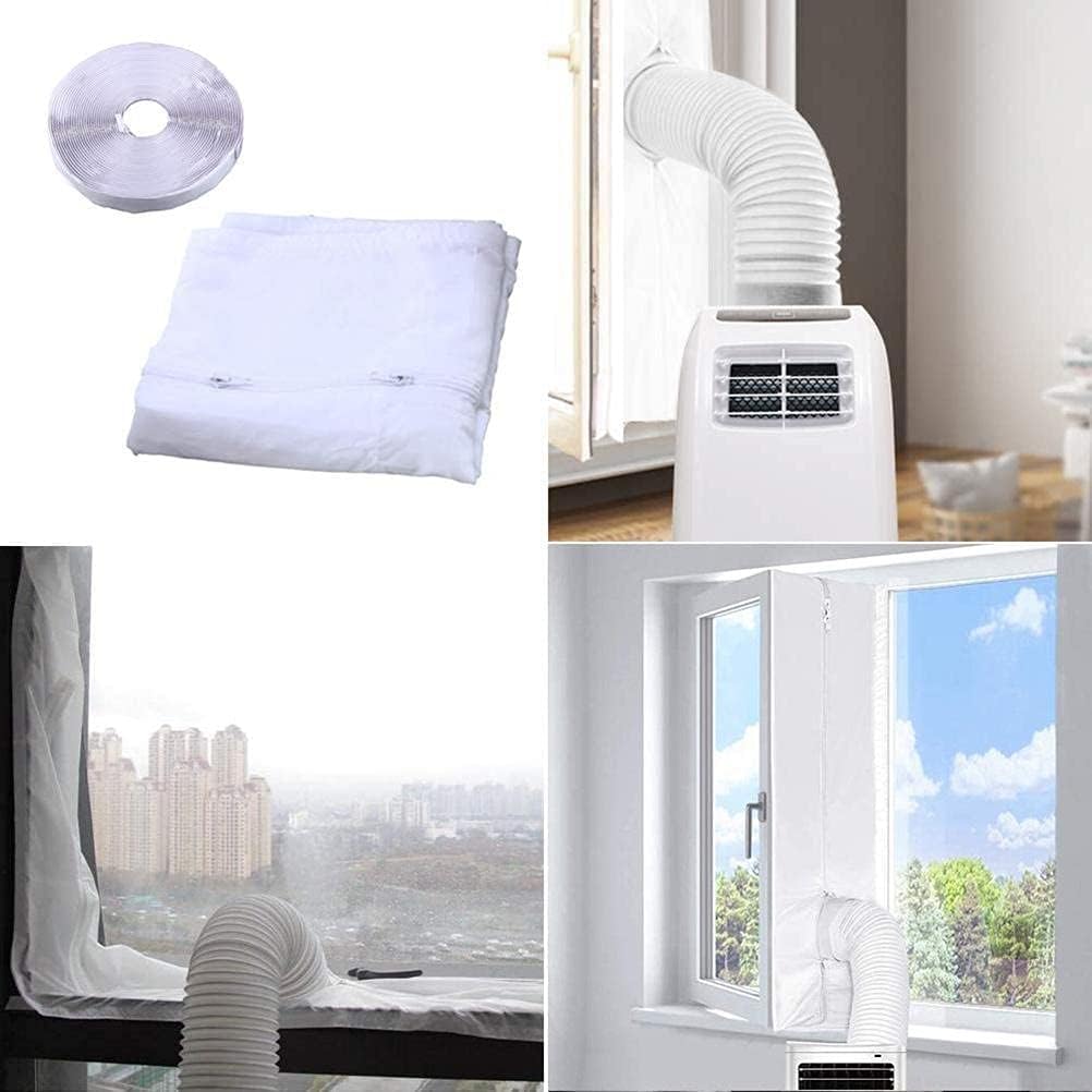 Gazaar Portable Air Conditioner Window Vent Kit, Universal Sliding Sealing Window Seal Kit for Mobile Air Conditioning Dryer,Full A C Vent Sealing Cloth (4M)