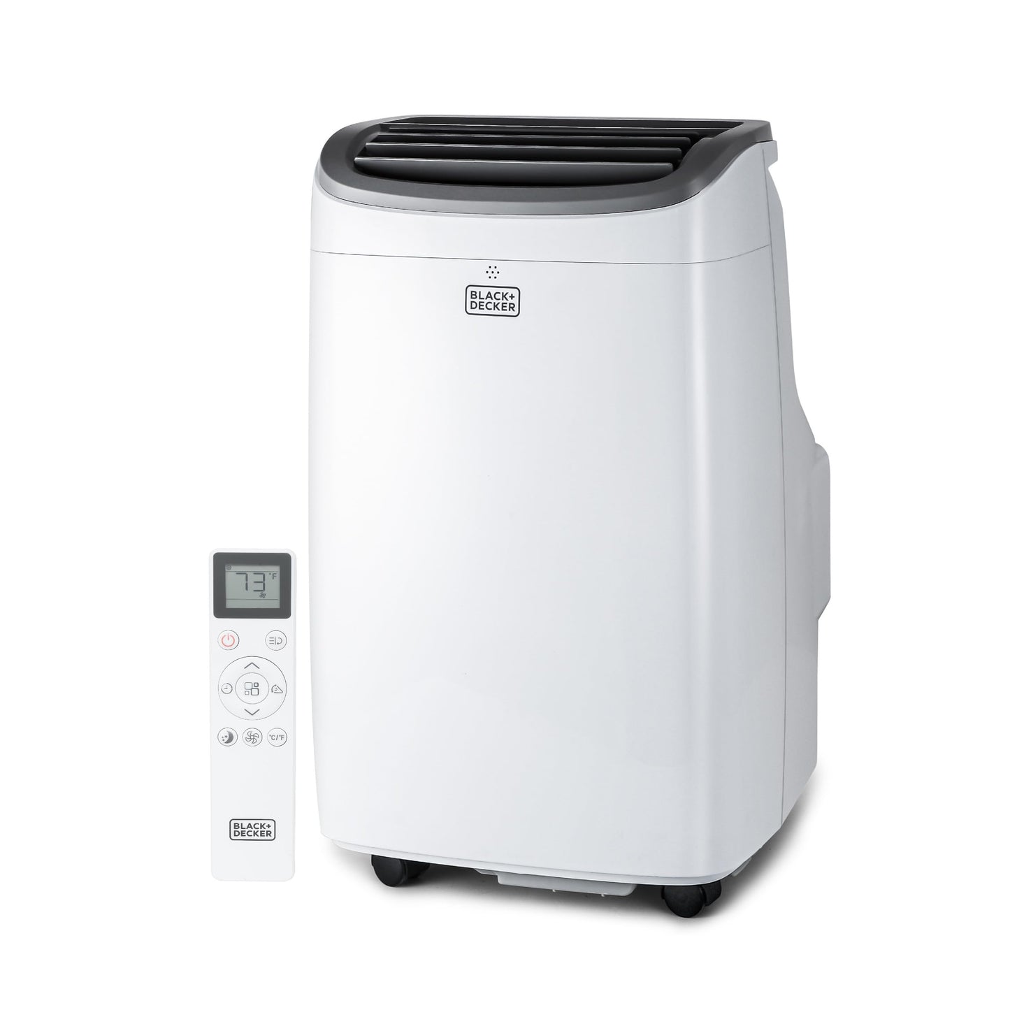 BLACK+DECKER Portable Air Conditioner, 8,000 BTU (3,950 BTU SACC) for Rooms up to 400 Sq. Ft., Portable AC with Follow Me Remote Control and Window Kit, BPACT08WT, White