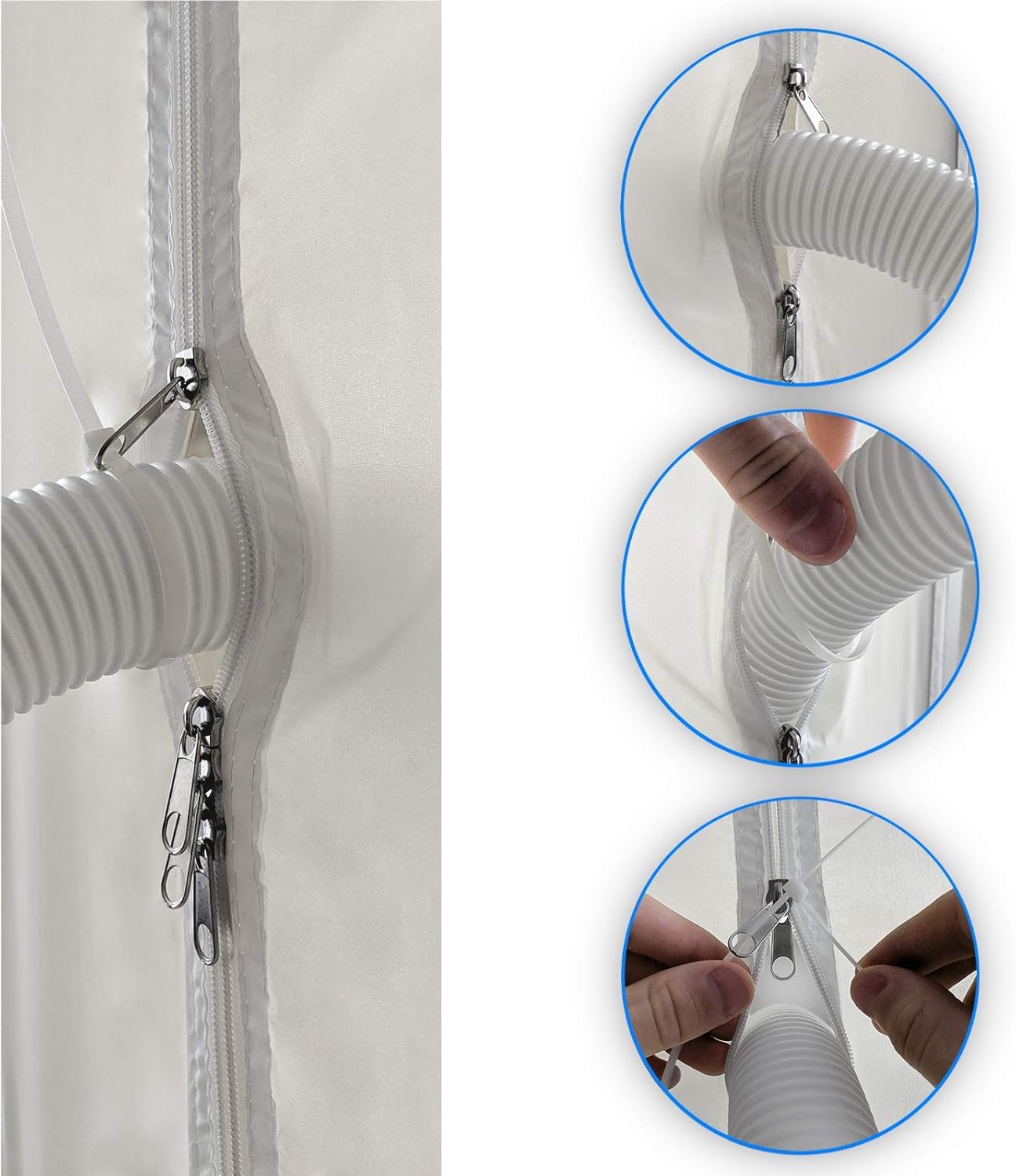 HOOMEE 36x83 Inch Zipper Screen Door Seal for Portable Air Conditioner and Tumble Dryer– Works with Mobile Air Conditioning