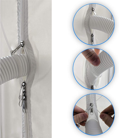 HOOMEE 36x83 Inch Zipper Screen Door Seal for Portable Air Conditioner and Tumble Dryer– Works with Mobile Air Conditioning