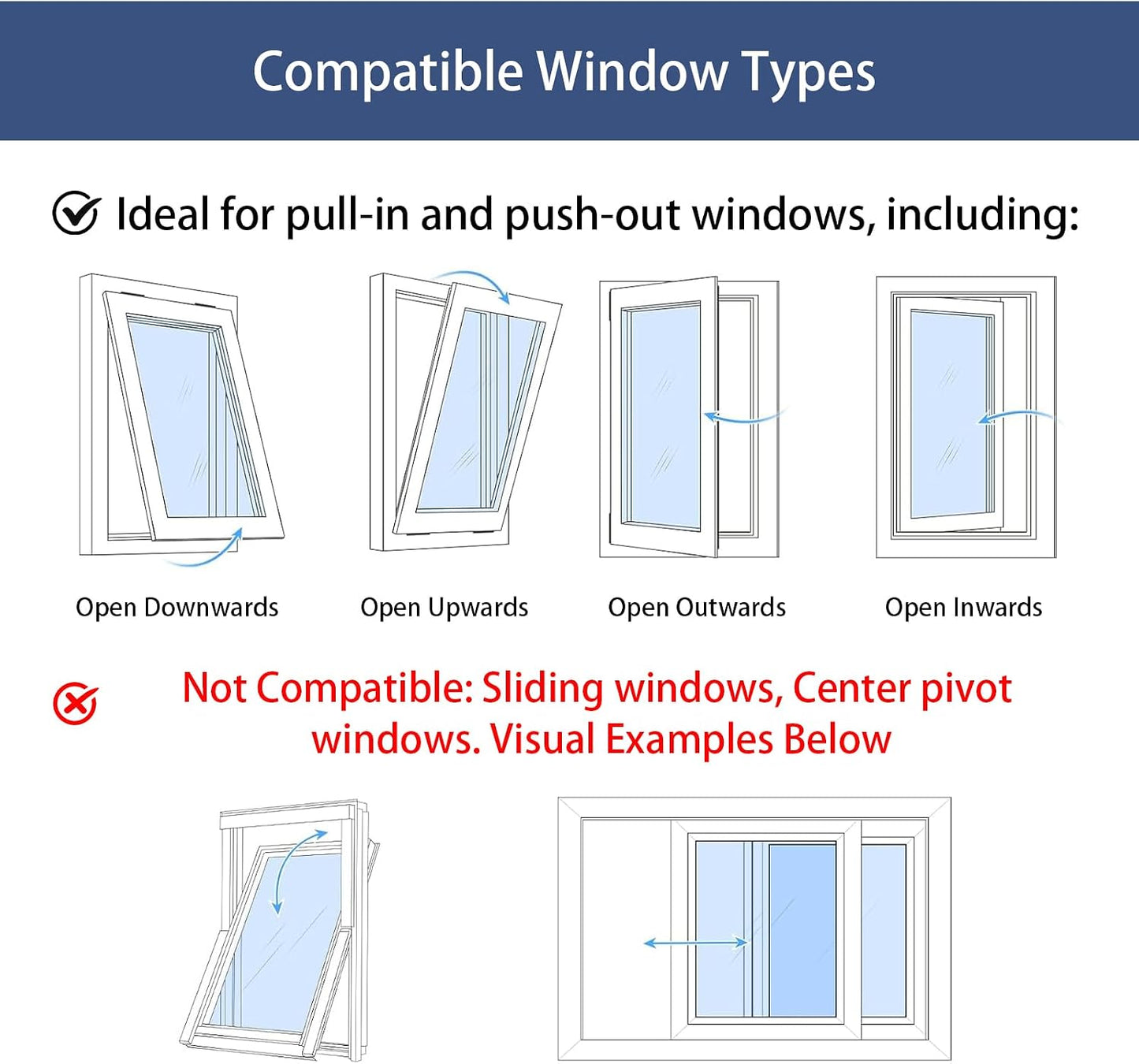 Portable Air Conditioner Window Seal Kit, 300CM (118") AC Casement, Hot Air Stop Air Exchange Guards with Zip and Adhesive Fastener Works with Mobile Air-Conditioning, Keep House Cool