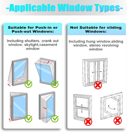 Zihvfzu 400CM(157'') Universal AC Window Seal Kit - Waterproof Vent Cover with Zipper for Casement/Skylight Windows, Fits 5.1''/5.9'' Hose, Single/Dual Hose AC & Dryers, No Drilling Needed