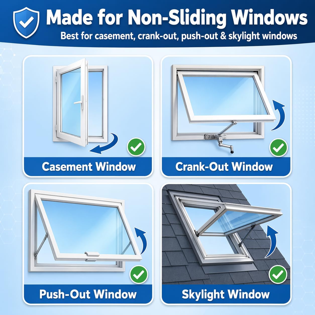 Portable AC Window Seal Kit for Casement & Crank Windows, 300CM/118" No-Drill Window Vent Kit, Adjustable Zipper Seal for Single & Dual Hose Portable Air Conditioners, Waterproof AC Window Kit