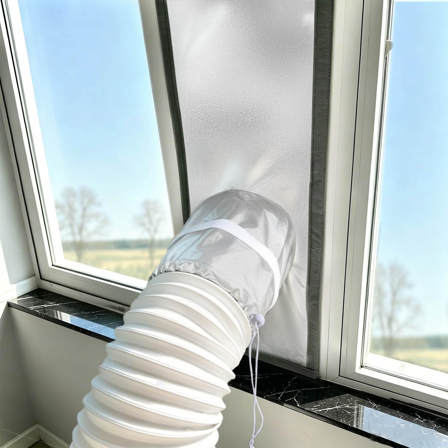 Portable AC Window Seal Kit,39"–Adjustable Vertical/Horizontal Sliding Windows,3-Layer Thickened Unit Window Vent Seal Kit for Portable Air Conditioner,100％Tight Seal Blocks Hot Air,Easy Installation