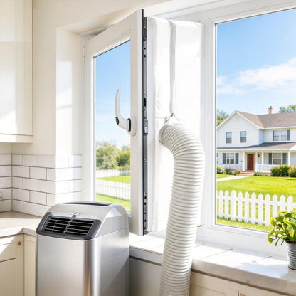 Window Seal Kit for Portable AC Window Seal, Casement Window Vent Kit Seal Kit for Portable Air Conditioner & Ventilation System, Easy to Install for Crank Out/Awning/Skylights Window （400CM/157")
