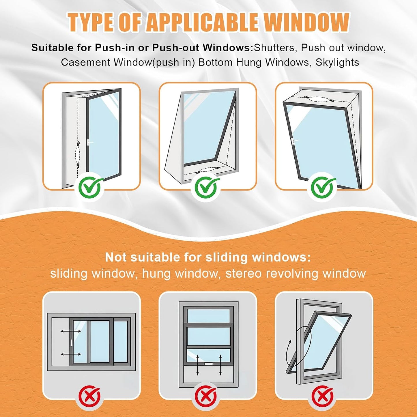 Hushee 2 Pack Portable Air Conditioner Window Seal Kit 300 cm Ac Window Vent Seal for Ac Unit & Dryer, Double Zipper Universal Kit with Cable Ties & Hook Loop Tape Waterproof No Drilling
