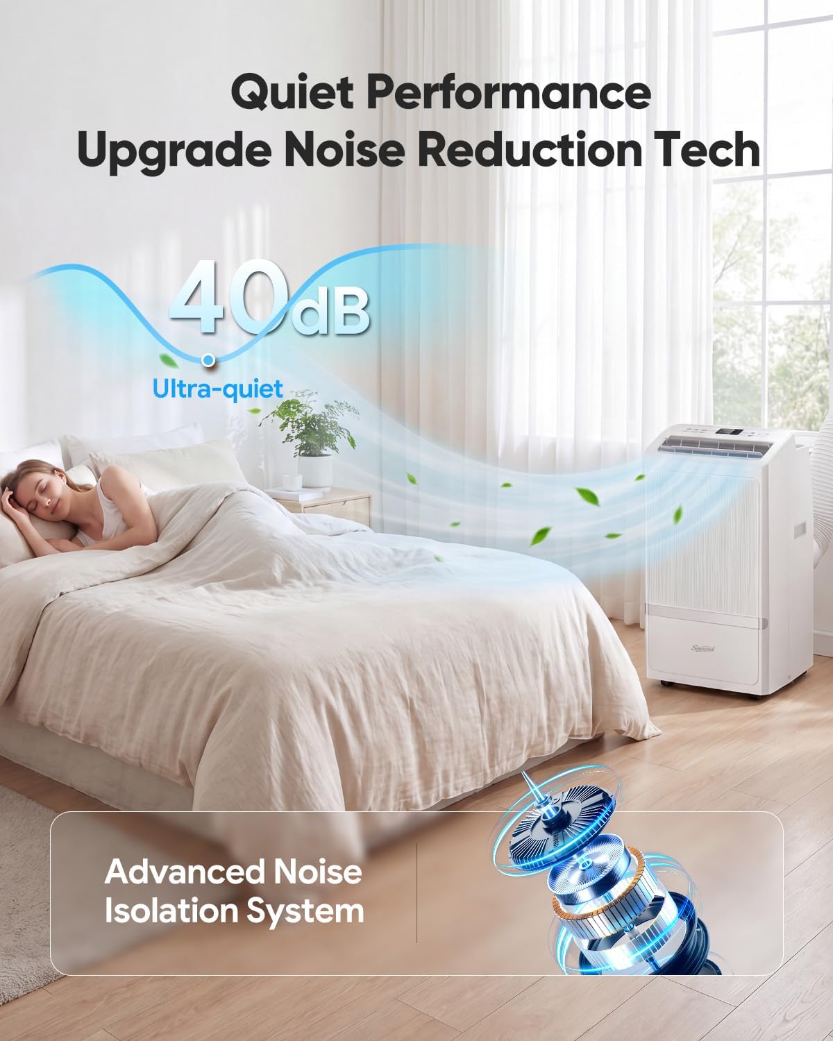 16,000 BTU Portable Air Conditioners for Rooms up to 800 Sq Ft, Drainage-Free Cooling AC Unit with Smart App & Remote, Quiet Portable AC Unit with Dehumidifier & Fan, Sleep Mode for Home Office