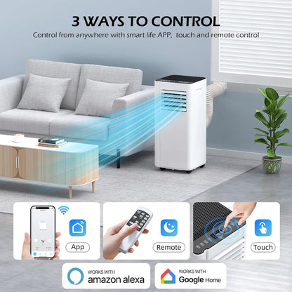 16000 BTU Portable Air Conditioners with WiFi APP, 5-in-1 Portable AC Unit for Large Room up to 750 Sq.Ft with Fast Cooling, Dehumidifier, Fan, Quiet 40dB Sleep Mode, 24H Timer for Home, Office